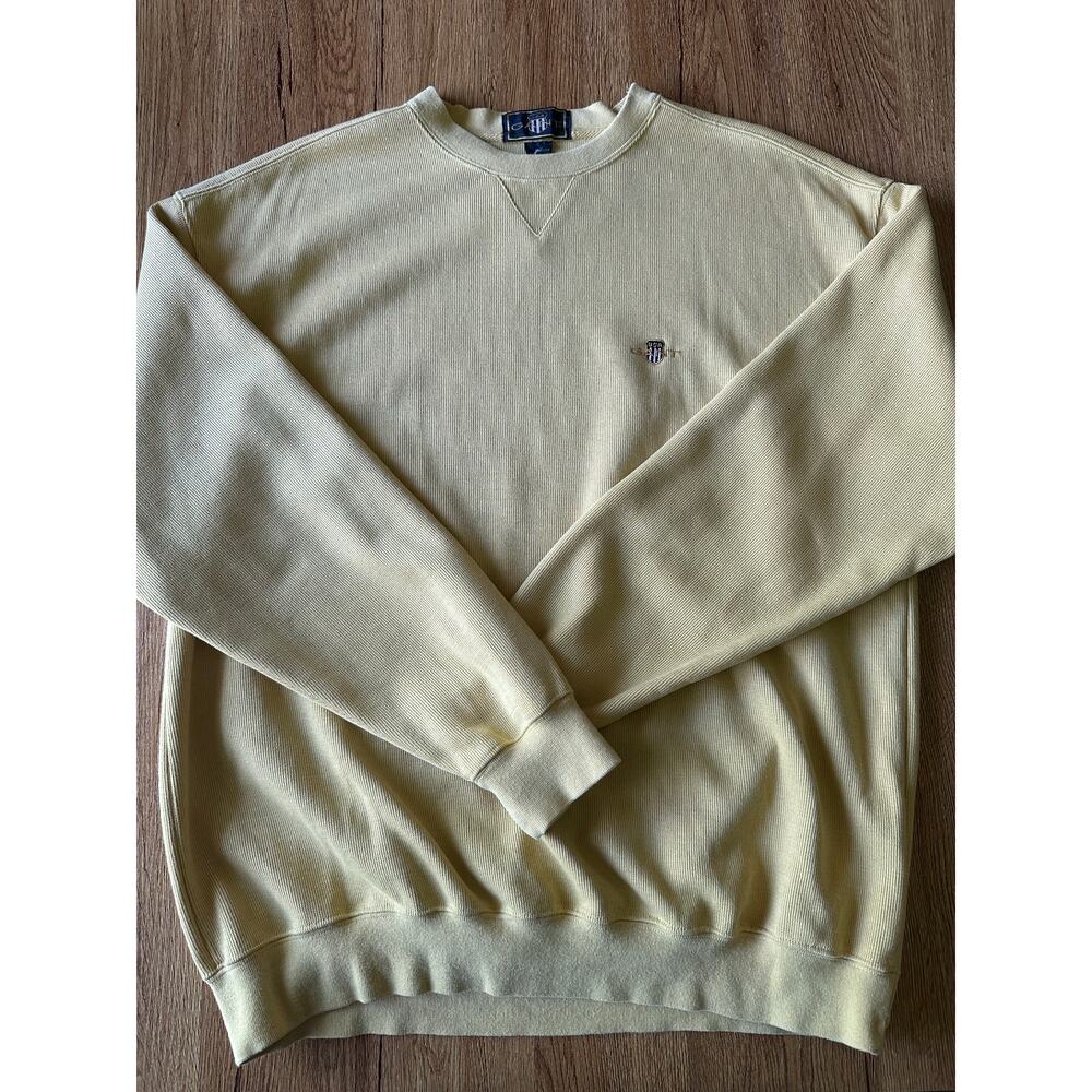 GANT USA Vtg Yellow Crewneck Sweater Size Medium